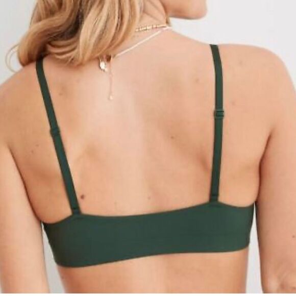 Aerie Dark Green Sycamore SMOOTHEZ Mesh Bralette Size‎ XS NWT - Picture 2 of 11